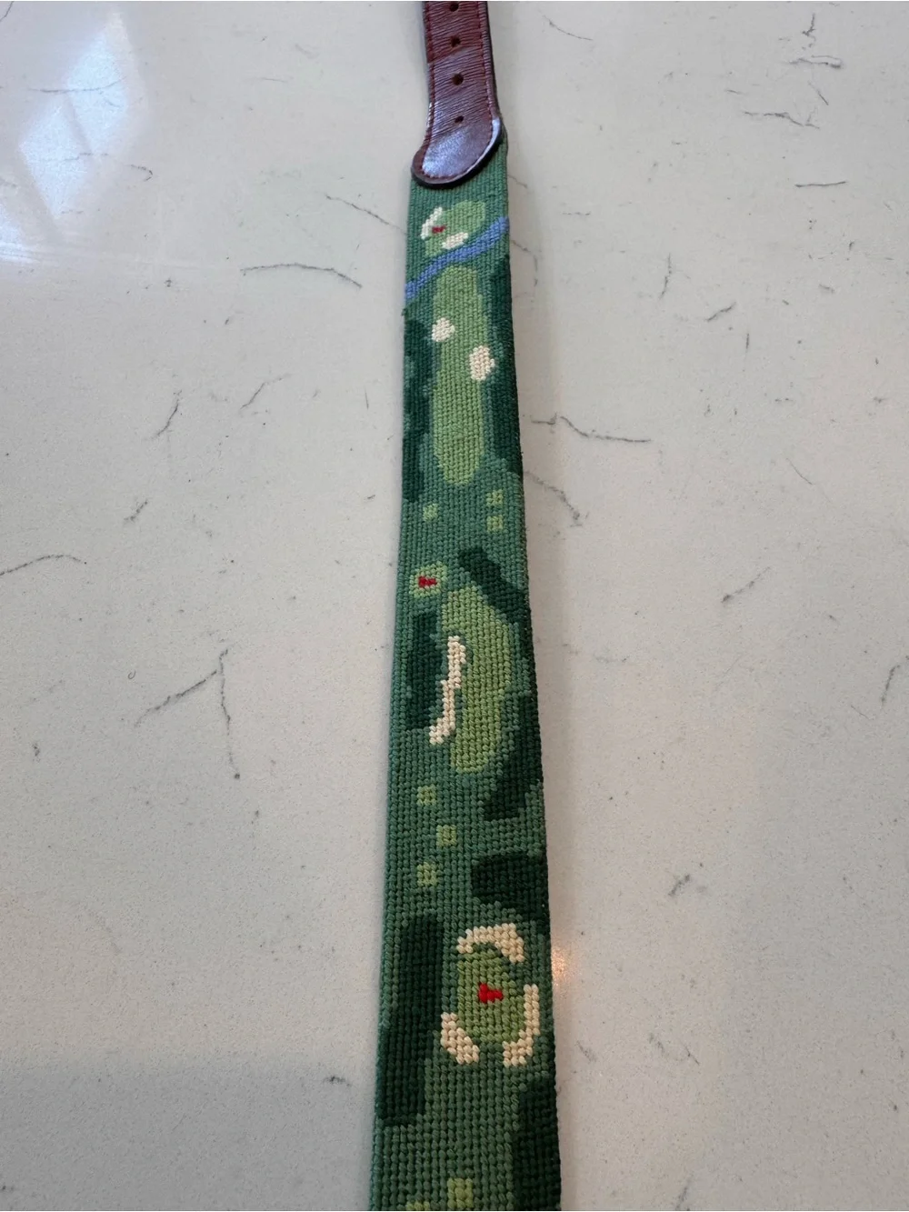 Smathers and Branson Golf Course Needlepoint Belt - Size 36